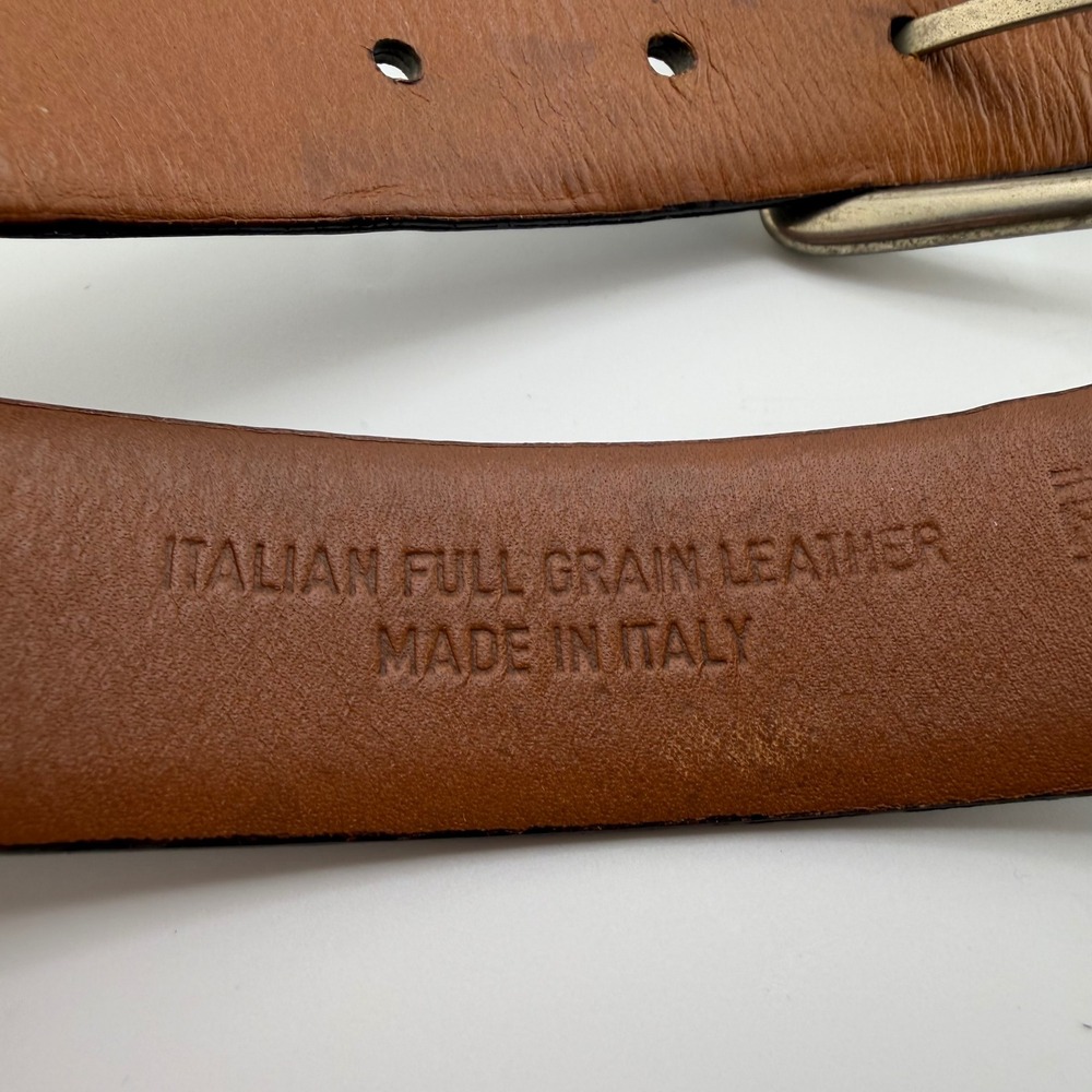Roundtree & Yorke Men's Black Lizard Embossed Leather Belt Made in Italy Size 40 - Picture 3 of 10